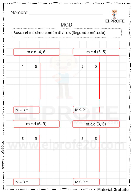 Fichas_ejercicios_de_mcd_y_mcm_elprofe20_gratis