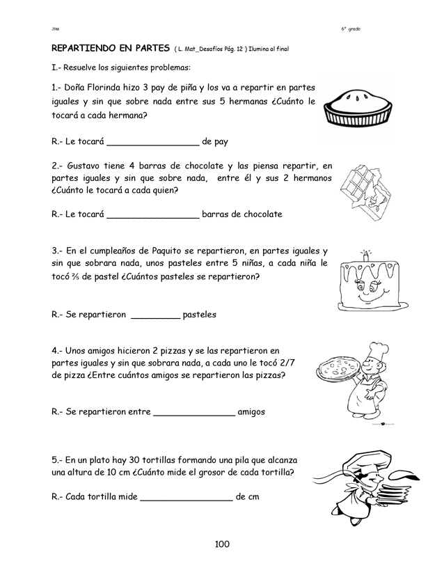 Cuadernillo De Trabajo Matem Tica Grado Primaria