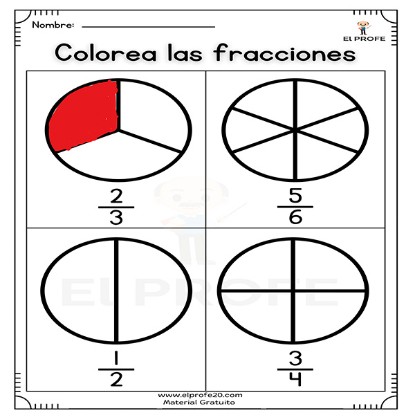 ejercicios para repasar las fracciones