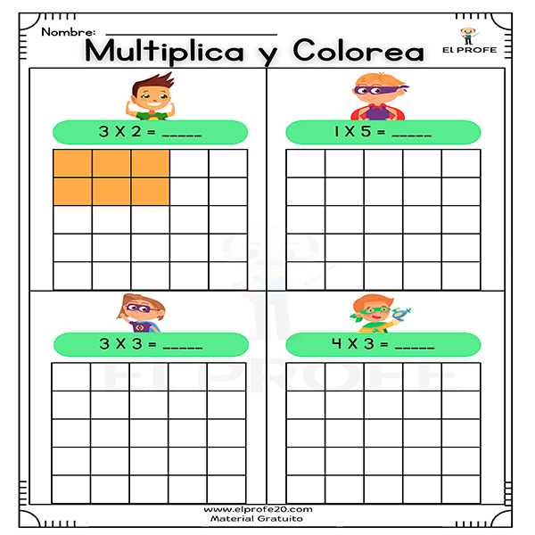 Ejercicios para repasar las multiplicaciones