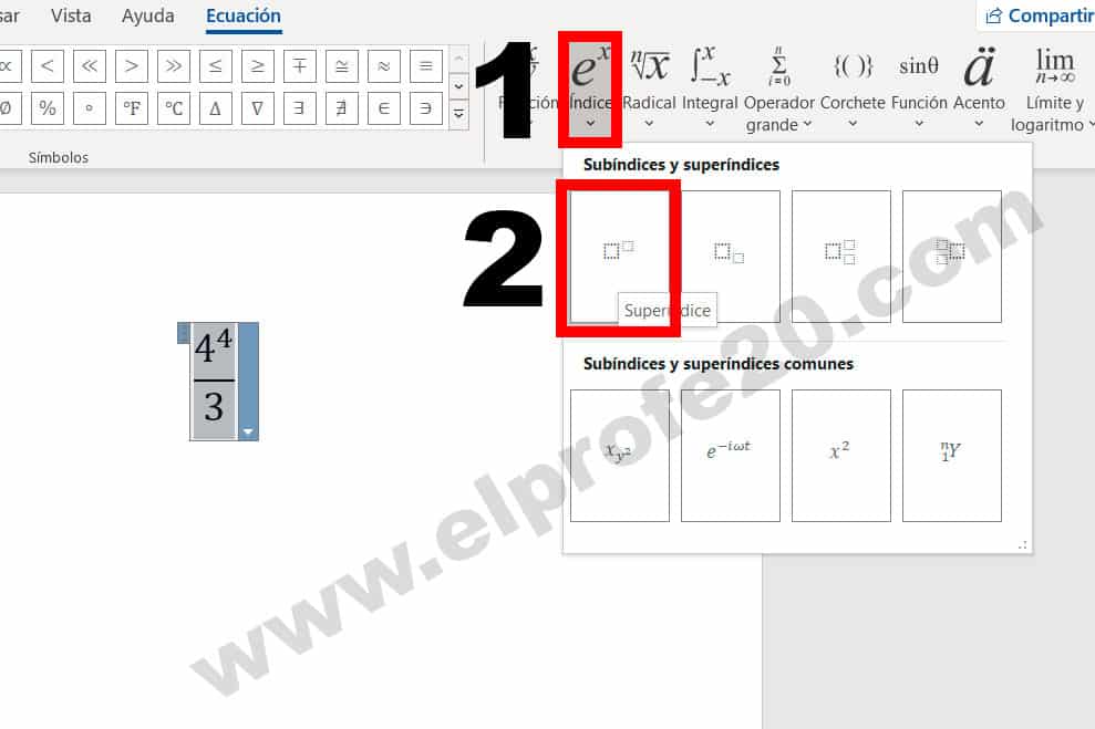 ¿Cómo insertar fracciones en WORD?