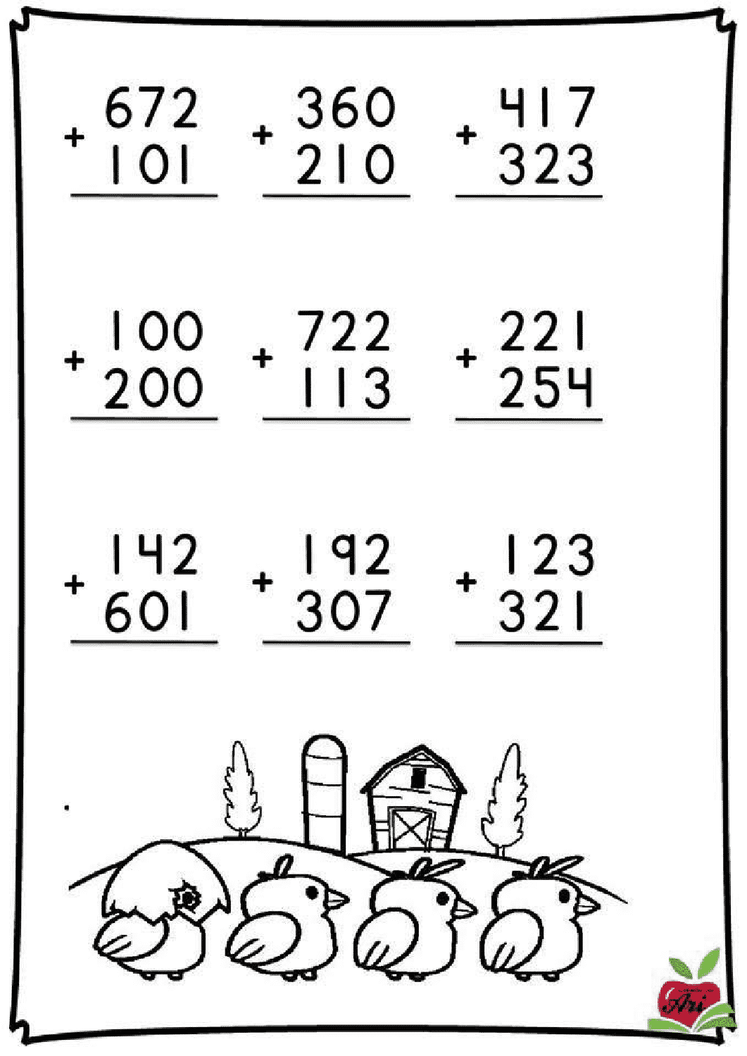 Libro de cálculo sumas sin llevar
