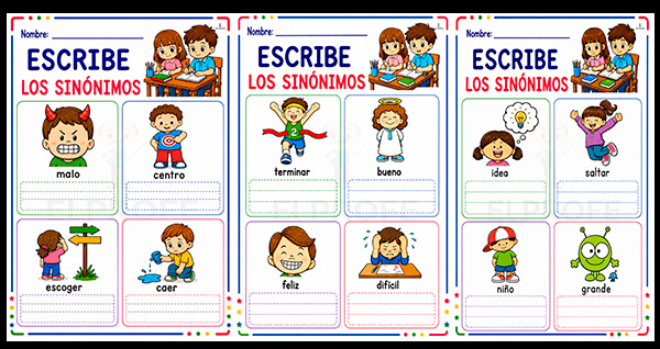 razonamiento-verbal-sinonimos-ejercicios-primaria