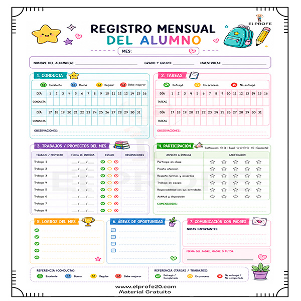 registro-de-conducta,-trabajos-y-tareas-primaria