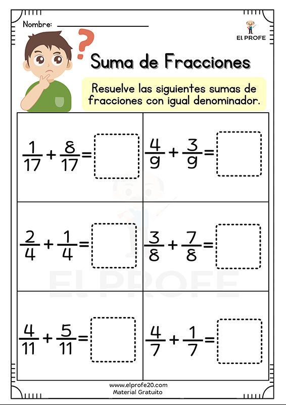 suma-de-fracciones-de-igual-denominador-ejercicios