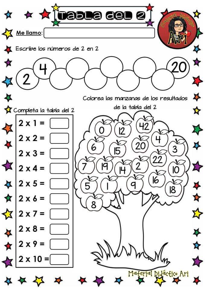 tabla de multiplicar ejercicio
