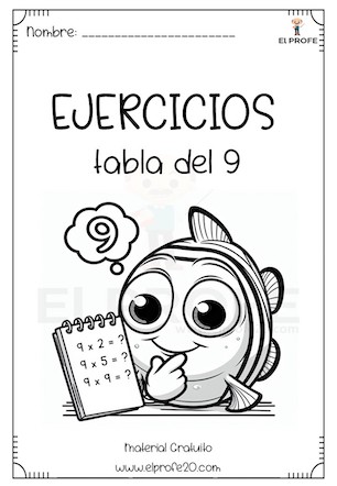 tabla del nueve