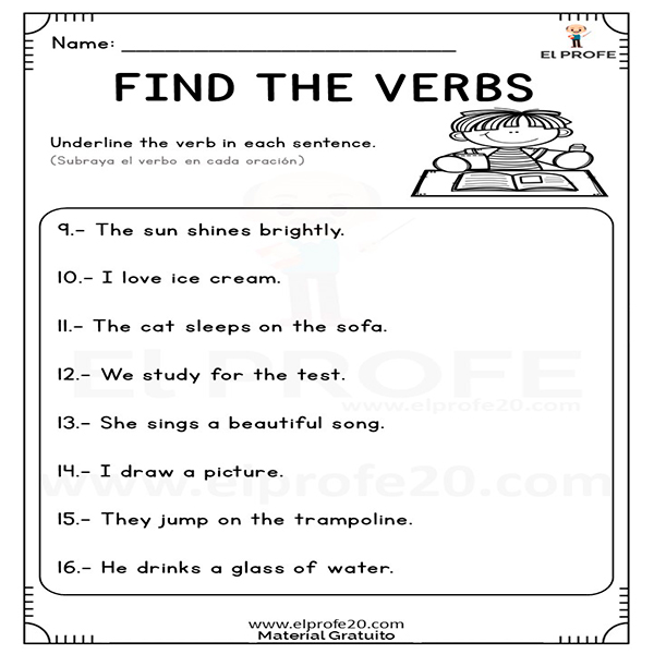 verbos_en_ingles_find_the_verbs_elprofe20_gratis
